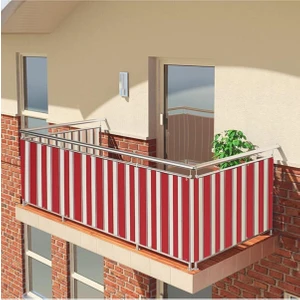 Best Always Elisyaavm Best Always Çizgili Balkon Demiri Brandası -Güneşlik Perde