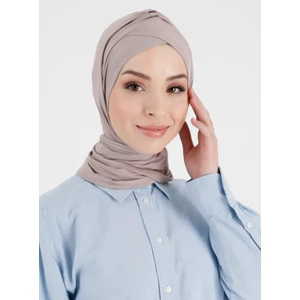 Pileli Isra Çapraz Türban - Duman Gülü - Ecardin