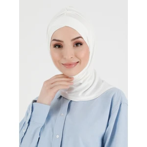 Pileli Isra Çapraz Türban - Krem - Ecardin