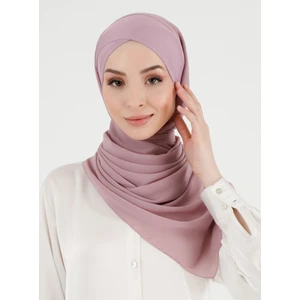 Boneli Çapraz Şifon Şal - Leylak - Ecardin