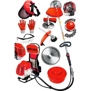 Alman Turbo K6001 Sırt Tipi Benzinli Motorlu Ot Çalı Tırpanı Çim Biçme Makinesi