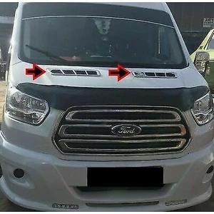 Alfa Otomotiv Ford Transit Krom Kaput Üstü Havalandırma 2 Prç. 2014 Sonrası P.çelik