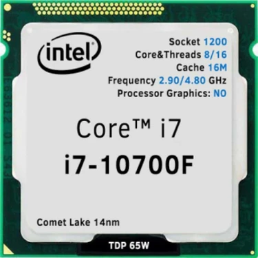 Intel Core i7 10700F 2,9 GHz 16 MB Cache 1200 Pin İşlemci Fiyatı
