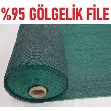 %95 Gölgelik File 1m x 10M Bahçe Çit Örtüsü Meyve Ağacı