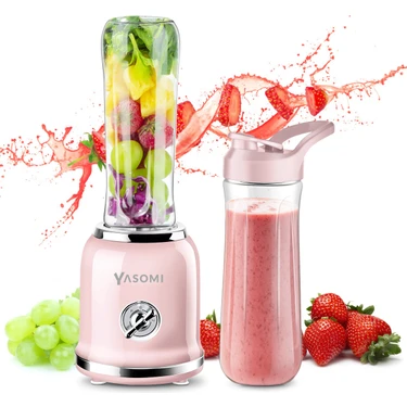 Yasomi BL019 Retro Smoothie Blender Pembe (Yasomi Türkiye Garantili