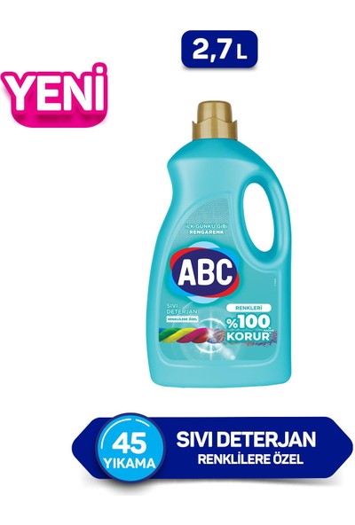 Abc Renklilere Özel Sıvı Deterjan 2,7 Lt