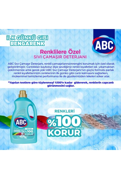 Abc Renklilere Özel Sıvı Deterjan 2,7 Lt
