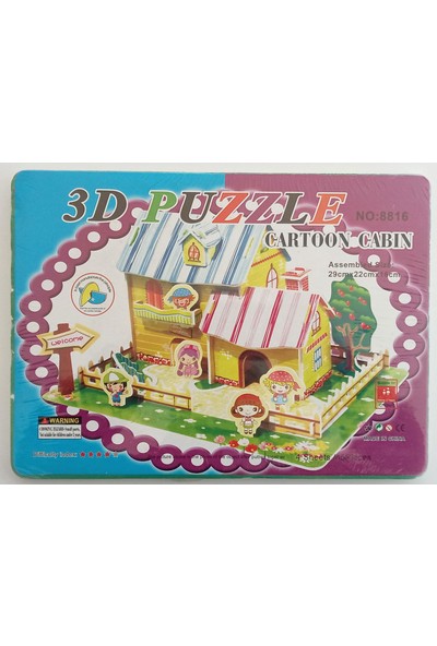 Güçlü Plastik Çocuk Figürlü 3D Çocuk Karton Puzzle
