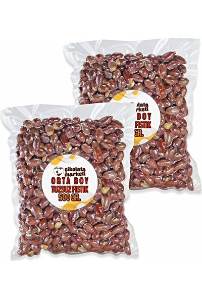 Çikolata Marketi 1000 gr Tuzsuz Fıstık Orta Boy - Yeni Mahsul - Vakumlu Paket