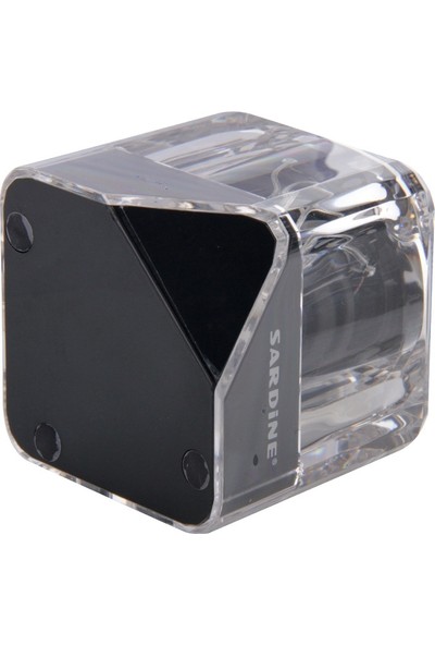 Sardine B5 Tws Kristal Kasa Mıc ve LED Işık Siyah ile Bluetooth Hoparlör (Yurt Dışından)