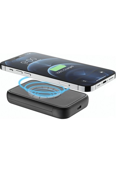 CoverZone Cellularlıne Magsafe Uyumlu 5.000MAH 15W IPhone 12-13 Serisi Kablosuz Şarj Cihazı Standlı Powerbank