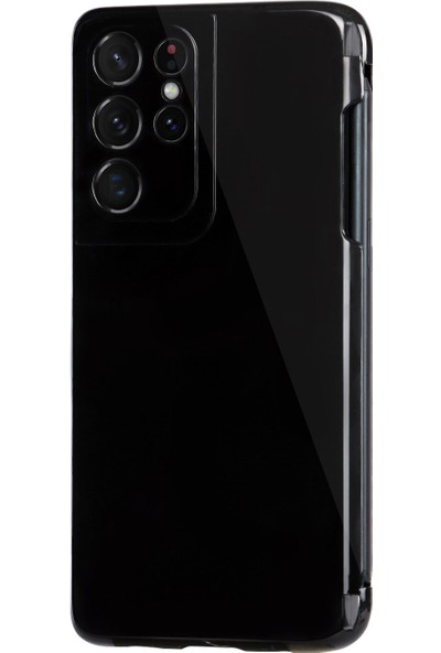 Kny Samsung Galaxy S21 Ultra Kılıf Kalem Koymalı Süper Silikon