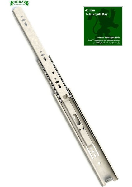 Teleskopik Çekmece Rayı 46 mm 30 cm