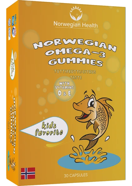 Health Omega 3 Gummies 30 Kapsül Çiğnenebilir Norveç Balık Yağı