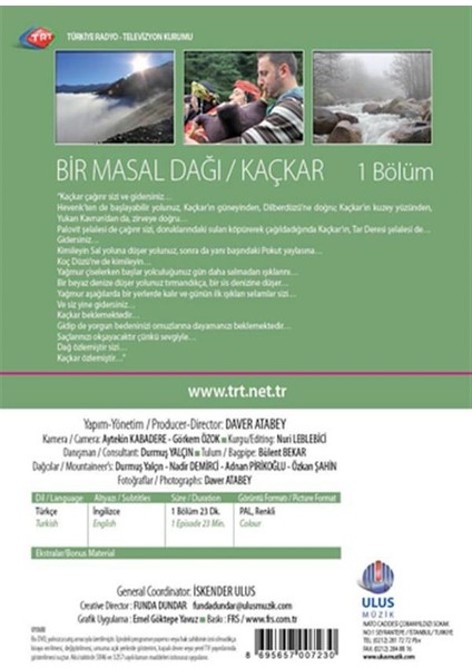 Bir Masal Dağı Kaçkar (Trt Arşiv 64 - Dvd)