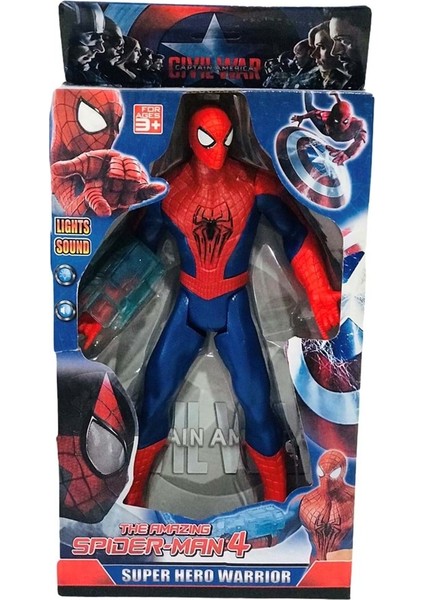 Spiderman - Örümcek Adam - Işıklı Sesli Figür Oyuncak - 25 cm - Oyuncak