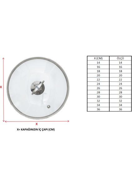 Tencere Cam Kapak 18 cm