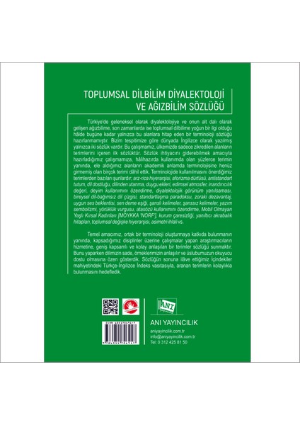 Toplumsal Dilbilim, Diyalektoloji ve Ağızbilim Sözlüğü fiyatları
