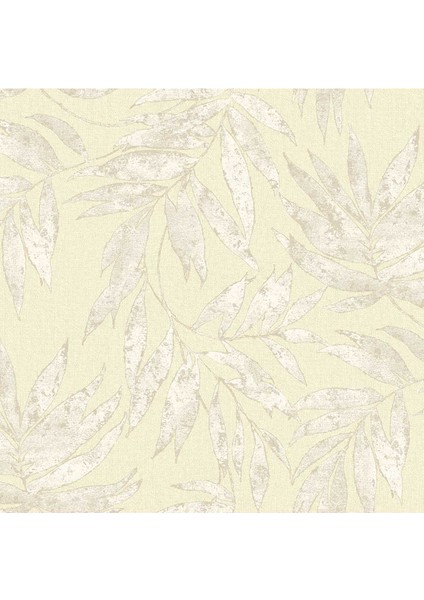 Adawall 1012 | Yaprak Desenli Duvar Kağıdı (1012-1 : Beyaz)