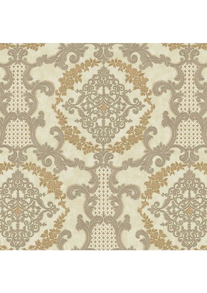 Adawall 6802 | Damask Desenli Duvar Kağıdı (6802-4 : Bej, Koyu)