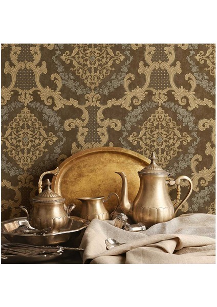 Adawall 6802 | Damask Desenli Duvar Kağıdı (6802-5 : Kahverengi) fiyatları
