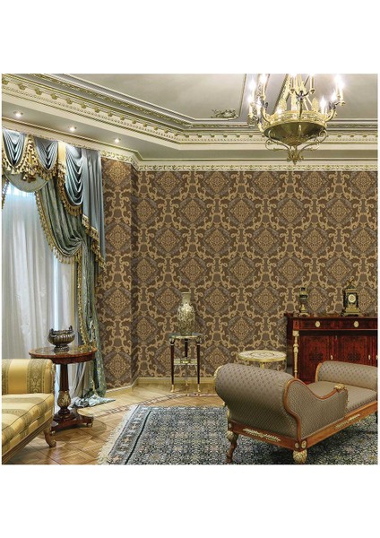 Adawall 6802 | Damask Desenli Duvar Kağıdı (6802-5 : Kahverengi) modelleri
