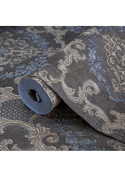 Adawall 6802 | Damask Desenli Duvar Kağıdı (6802-5 : Kahverengi) fırsatları