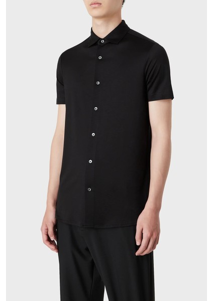 Regular Fit Kısa Kol Pamuklu Gömlek Erkek Gömlek 8N1CG0 1juvz 0999