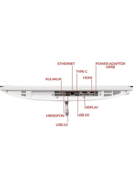 TAx385 Intel Core i3 10100 8 GB RAM 256 GB SSD Freedos 21.5" FHD All In One Bilgisayar