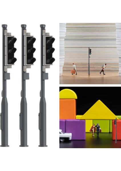 3-Pack Mini Model Tren Trafik Işık Tren Demiryolu Düzeni 1 Ila 43 O Ölçek Için LED Sinyal 3V (Yurt Dışından) fırsatları