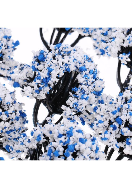 10 Parça Demiryolu Manzarası Peyzaj Modeli Ağaçlar Çiçekler Mavi Beyaz (Yurt Dışından) indirimleri