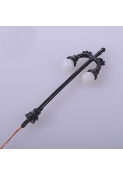 Çift Kafa Modeli Sokak Lambası LED Demiryolu Lamppost Manzara Siyah (Yurt Dışından) fırsatları