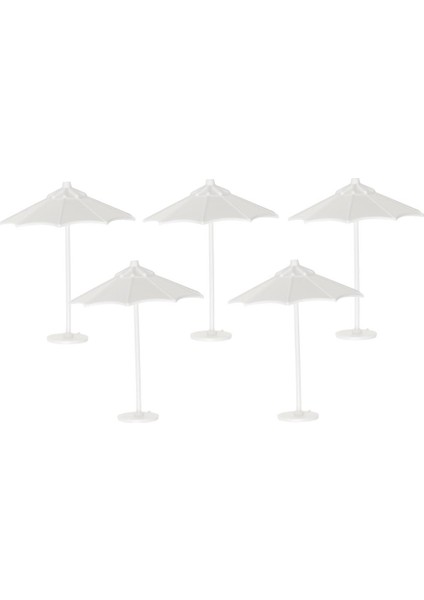 5'li Kum Masa Plaj Sahne Şemsiye Şekli Model Bahçe Dekor Ölçeği 1:75 (Yurt Dışından)