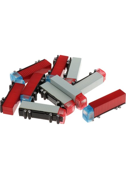 2 Parça Konteyner Kamyon Kamyon Otomobil 1: 150 / Ölçekli Koleksiyon Şekil Modeli 1: 100 (Yurt Dışından) modelleri