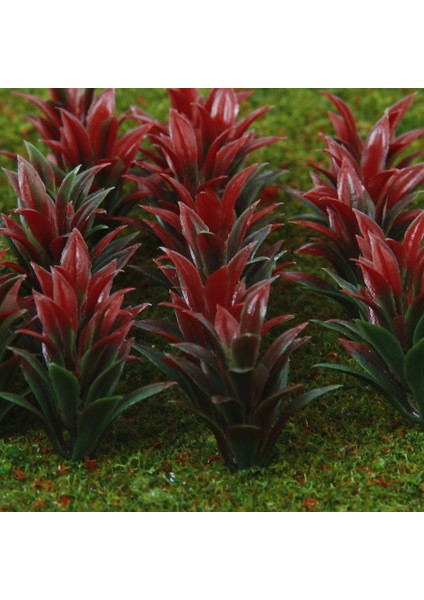 100 Adet Çiçekli Bitkiler Manzara Peyzaj Ölçeği 1: 100 Kırmızı (Yurt Dışından) modelleri