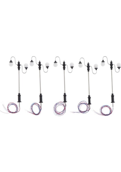 5'li Model Mini Lamppost Işıkları Ho Oo Ölçeği 1: 100 Demiryolu Düzeni Accs B (Yurt Dışından) fiyatları