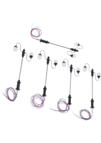 5'li Model Mini Lamppost Işıkları Ho Oo Ölçeği 1: 100 Demiryolu Düzeni Accs B (Yurt Dışından) fırsatları