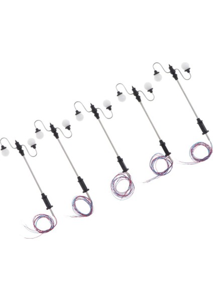 5'li Model Mini Lamppost Işıkları Ho Oo Ölçeği 1: 100 Demiryolu Düzeni Accs B (Yurt Dışından) indirimleri