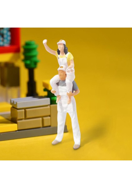 Reçine 1/87 Minyatür Insan Modeli Düzen Aksesuarları Için Minik Kişi Rakamlar Çift (Yurt Dışından) fırsatları