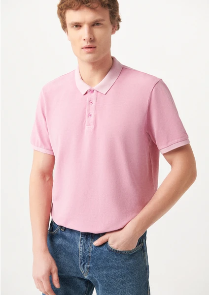 Erkek Pembe Polo Tişört 0610381-71056