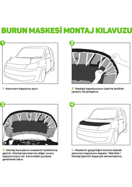 Fiat Doblo 2015-2019 Siyah Burun Maskesi modelleri