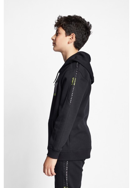 Siyah Çocuk Kapüşonlu Sweatshirt 22B-3113 fiyatları