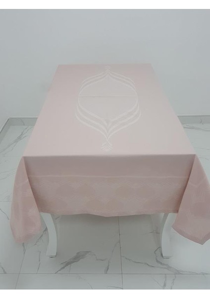 Aslı Lüx Jakar Polycotton Kumaş Pudra Masa Örtüsü Dikdörtgen 160x220 cm - 1054