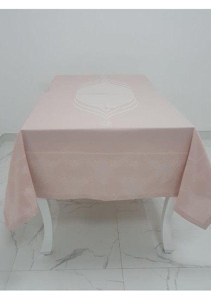 Aslı Lüx Jakar Polycotton Kumaş Pudra Masa Örtüsü Dikdörtgen 160x220 cm - 1054