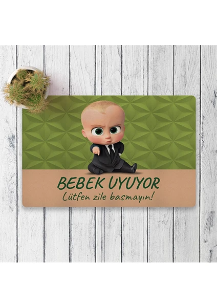 Bebek Uyuyor Patron Bebek Dijital Baskılı 50X70CM Dekoratif Çok Amaçlı Iç ve Dış Kapı Paspası