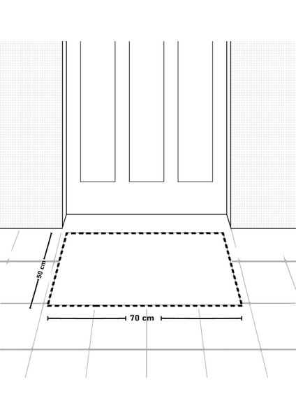 Retro Desenli Hoşgeldiniz Dijital Baskılı 50X70CM Dekoratif Çok Amaçlı Iç ve Dış Kapı Paspası