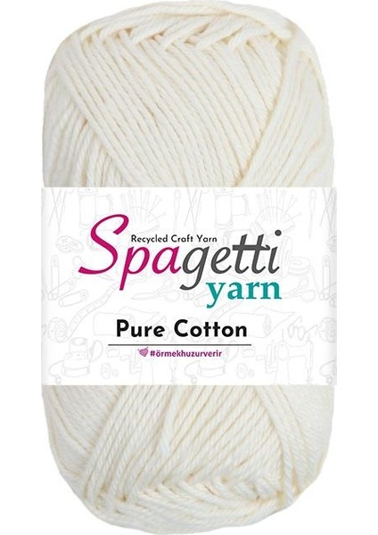 Pure Cotton Ekru El Örgü Ipliği