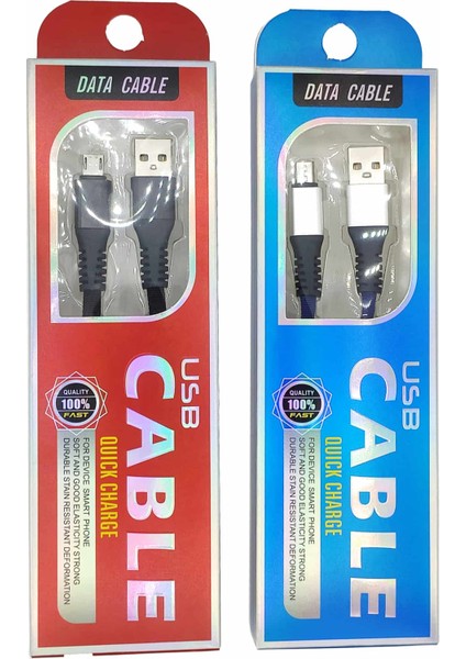 (Micro) Kısa Powerbank Metal Başlık Hızlı USB Şarj Data Kablosu