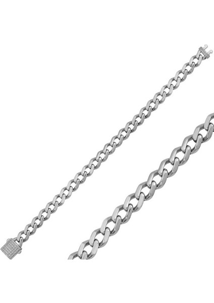 Gümüş Unisex Taşlı Gurmet Bileklik