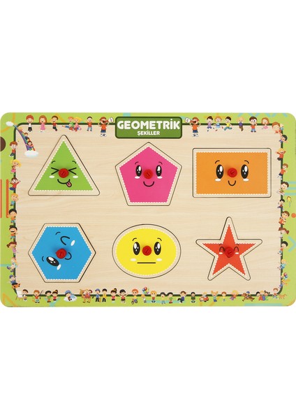 Tutmalı Interaktıf Puzzle Geometri